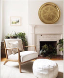 Fawn Linen Pillow Cover with optional Pom Pom Trim - Annabel Bleu