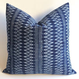 Indigo Hmong Pillow cover / All Sizes 18x18 20x20 22x22 24x24 / Indigo Blue Ethnic Pillow / Hmong Fabric Blue Pillow Cover - Annabel Bleu