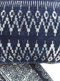 Indigo Hmong Pillow cover / All Sizes 18x18 20x20 22x22 24x24 / Indigo Blue Ethnic Pillow / Hmong Fabric Blue Pillow Cover - Annabel Bleu