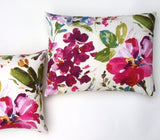 One Solid Fuchsia European Linen Decorative Zipper Pillow Cover Pink Linen Cushion Cover: 10 Sizes Available - Annabel Bleu