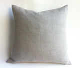 Rustic Grey Beige European Linen Decorative Zipper Pillow Cover Oatmeal Linen Greige Linen Industrial Cushion Cover: 10 Sizes - Annabel Bleu