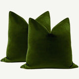 Green Velvet Cushion Cover / Green Velvet Pillow / Velvet Pillow Cover / Christmas Pillow Cover - Annabel Bleu