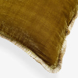Citrine Gold Silk Pillow Cover / Silk Velvet Yellow Pillow Cover / Solid Velvet pillow case / Gold Velvet Pillow - Annabel Bleu