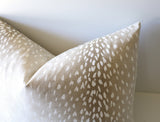 Fawn Pillow Cover / 26x26 Beige pillow / 26x26 Euro pillow / 26x26 Deer throw pillow / Deer Cushion / 26x26 Bed pillow / Beige Euro Sham - Annabel Bleu