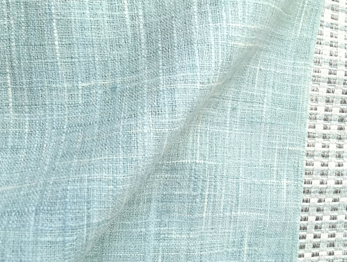 Vintage Linen - Fabric by the yard - Baby Blue - Prestige Linens