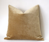 Antique Gold Pillow Cover / Gold Pillow Cover / Vintage Velvet Pillow / Solid Mustard Gold Cushion Cover - Annabel Bleu