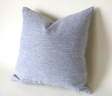 Farmhouse Pillow Cover 20x20 / Ticking Stripe 20x20 / Solid Blue 20x20 / Chambray Blue Pillow / Solid pillow 20x20 / Light Blue 20x20 - Annabel Bleu