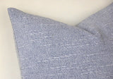 Farmhouse Pillow Cover 20x20 / Ticking Stripe 20x20 / Solid Blue 20x20 / Chambray Blue Pillow / Solid pillow 20x20 / Light Blue 20x20 - Annabel Bleu