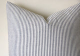 Farmhouse Pillow Cover 20x20 / Ticking Stripe 20x20 / Solid Blue 20x20 / Chambray Blue Pillow / Solid pillow 20x20 / Light Blue 20x20 - Annabel Bleu