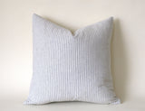 Farmhouse Pillow Cover 20x20 / Ticking Stripe 20x20 / Solid Blue 20x20 / Chambray Blue Pillow / Solid pillow 20x20 / Light Blue 20x20 - Annabel Bleu