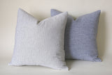 Farmhouse Pillow Cover 22x22 / Ticking Stripe 22x22 / Solid Blue 22x22 / Light Blue 22x22 / 22x22 Navy Pillow Case/ 22x22 stripe pillowcase - Annabel Bleu