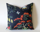Ming Vase Pillow Cover / 20x20 Schumacher Ming Vase Pillow / 24x24 Black Pillow / 14x36 Schumacher Cushion cover / Chinoiserie Pillow Cover - Annabel Bleu