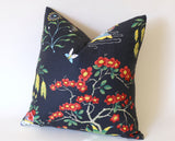 Ming Vase Pillow Cover / 20x20 Schumacher Ming Vase Pillow / 24x24 Black Pillow / 14x36 Schumacher Cushion cover / Chinoiserie Pillow Cover - Annabel Bleu