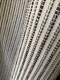 Upholstery Fabric by the yard / Jute stripe fabric / Beige Home Decor Fabric / Woven Taupe Fabric / 1/4" Stripe Fabric - Annabel Bleu