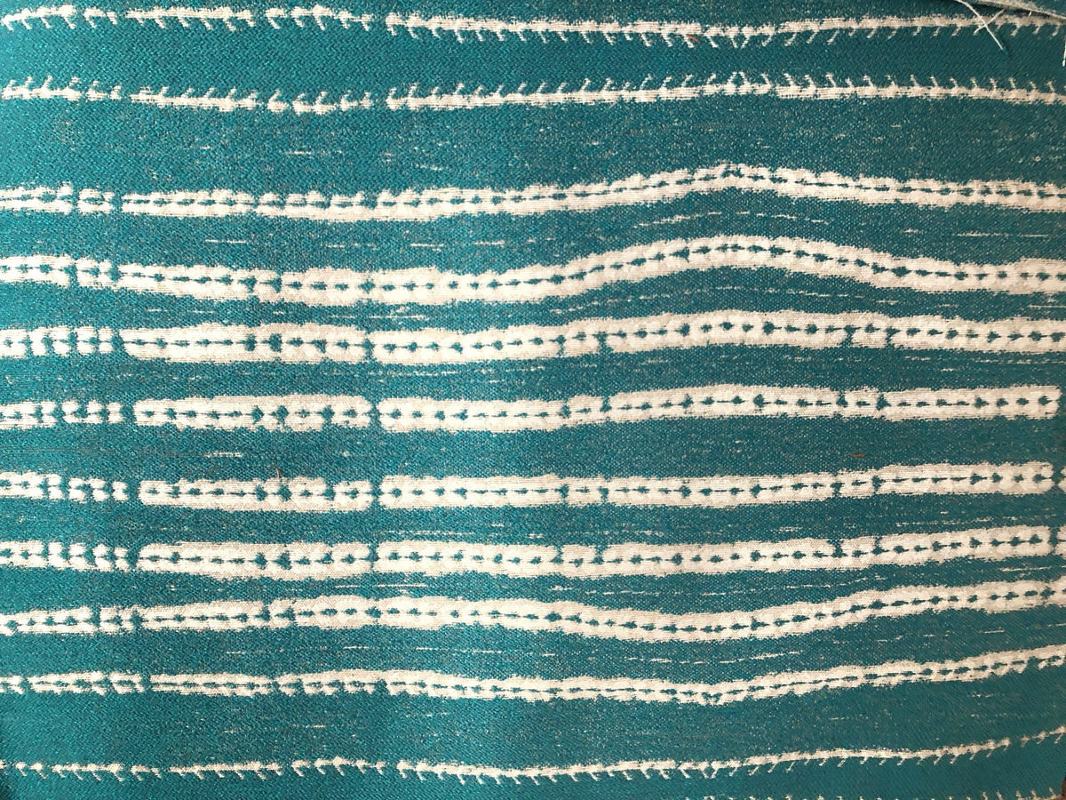 Turquoise Chevron Mudcloth Pillow Cover, –