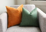 Woven Dark Green Pillow Cover - Annabel Bleu