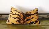 Tigre Velvet Pillow Cover / Velvet Tiger Animal Print Pillow Cover / Hollywood Regency Decor: Available in 10 Sizes - Annabel Bleu
