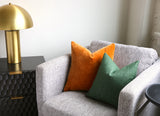 Woven Dark Green Pillow Cover - Annabel Bleu
