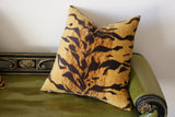 Velvet Tiger Cushion Cover / Velvet Leopard Pillow / Animal Print Pillow Cover / Jamil Natural Pillow / Beverly Hills Hotel Pillow - Annabel Bleu