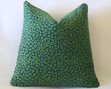 Malachite Green Blue Pillow Cover / 10 size options / Leopard Accent Pillow / Decorative Throw Pillow / Teal Velvety Green Chenille - Annabel Bleu