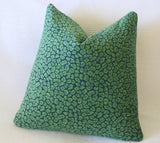 Malachite Green Blue Pillow Cover / 10 size options / Leopard Accent Pillow / Decorative Throw Pillow / Teal Velvety Green Chenille - Annabel Bleu