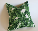 Sunbrella Collection: Outdoor Pillow Covers in Green and Black - Annabel Bleu