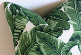 Sunbrella Collection: Outdoor Pillow Covers in Green and Black - Annabel Bleu