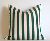 Sunbrella Collection: Outdoor Pillow Covers in Green and Black - Annabel Bleu