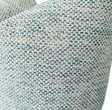 Lagoon Aqua Blue Woven Outdoor Pillow cover for porches patios pool pillows