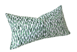 Santa Cruz Collection: Blue and Green Outdoor Pillow Covers / Navy Striped Pillow cover / Green Patio Pillow / Banana Leaf Pillow Cover - Annabel Bleu