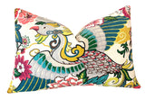 Chinoiserie Phoenix Pillow Cover / Chiang Mai style Pillow / Available in 8 Sizes - Annabel Bleu