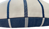 Navy Blue Chenille Striped Pillow Cover / Nautical Pillow cover / Coastal Pillow Cover / Navy Blue 22x22 24x24 - Annabel Bleu