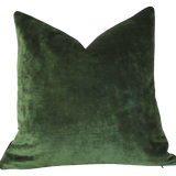 Green Velvet Cushion Cover / Green Velvet Pillow / Velvet Pillow Cover / Christmas Pillow Cover - Annabel Bleu