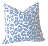 Indoor or Outdoor Iconic Leopard Pillow Cover / Double sided Schumacher Pillow / Schumacher Iconic leopard pillow cover / Outdoor Linen Cushion cover - Annabel Bleu