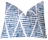 Indigo Collection: Blue Outdoor Pillow Covers / Navy Shibori Pillow cover / Blue Patio Pillow / Boho Pillow Cover / Outdoor 16x16 18x18 - Annabel Bleu