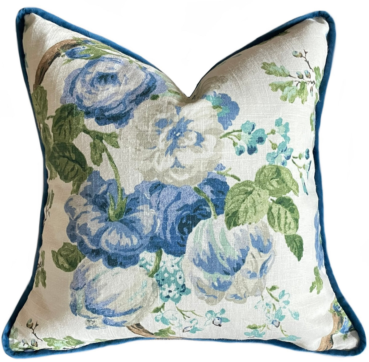 BLOSSOMS - PERIWINKLE Toss Pillow 18x 18