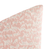Schumacher Little Fawn Pillow Cover: Chambray Blue or Dusty Pink - Annabel Bleu