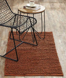 Rust Jute Woven Rug - Annabel Bleu