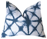Indigo Collection: Blue Outdoor Pillow Covers / Navy Shibori Pillow cover / Blue Patio Pillow / Boho Pillow Cover / Outdoor 16x16 18x18 - Annabel Bleu