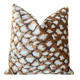 “Stevie” A 70’s Style Leopard Velvet Pillow Cover: Available in 10 Sizes - Annabel Bleu