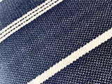 Navy Blue Chenille Striped Pillow Cover / Nautical Pillow cover / Coastal Pillow Cover / Navy Blue 22x22 24x24 - Annabel Bleu