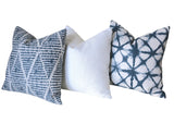 Indigo Collection: Blue Outdoor Pillow Covers / Navy Shibori Pillow cover / Blue Patio Pillow / Boho Pillow Cover / Outdoor 16x16 18x18 - Annabel Bleu