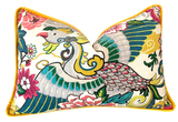 Chinoiserie Phoenix Pillow Cover / Chiang Mai style Pillow / Available in 8 Sizes - Annabel Bleu
