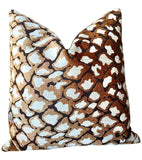 “Stevie” A 70’s Style Leopard Velvet Pillow Cover: Available in 10 Sizes - Annabel Bleu