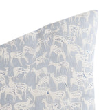 Schumacher Little Fawn Pillow Cover: Chambray Blue or Dusty Pink - Annabel Bleu
