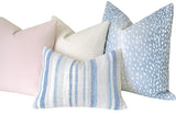 Blush Solid Pillow Cover / Sunset Beach Collection / 20x20 Pillow Cover / Throw Pillow 22x22 / Blush 12x21 Pillow / Cream 24x24 Pillow Cover - Annabel Bleu