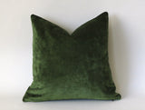 Green Velvet Cushion Cover / Green Velvet Pillow / Velvet Pillow Cover / Christmas Pillow Cover - Annabel Bleu