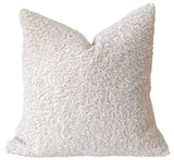 Poodle Pillow Cover / Faux Fur Pillow Cover / Textured Pillow Case 12x18 12x21 18x18 / Cream Poodle Pillow / Very Soft Pillow Cover - Annabel Bleu