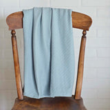 Woven 100% Cotton Baby Blanket 36x48” - Annabel Bleu