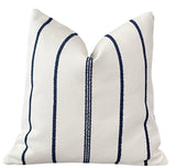 Navy Blue Chenille Striped Pillow Cover / Nautical Pillow cover / Coastal Pillow Cover / Navy Blue 22x22 24x24 - Annabel Bleu